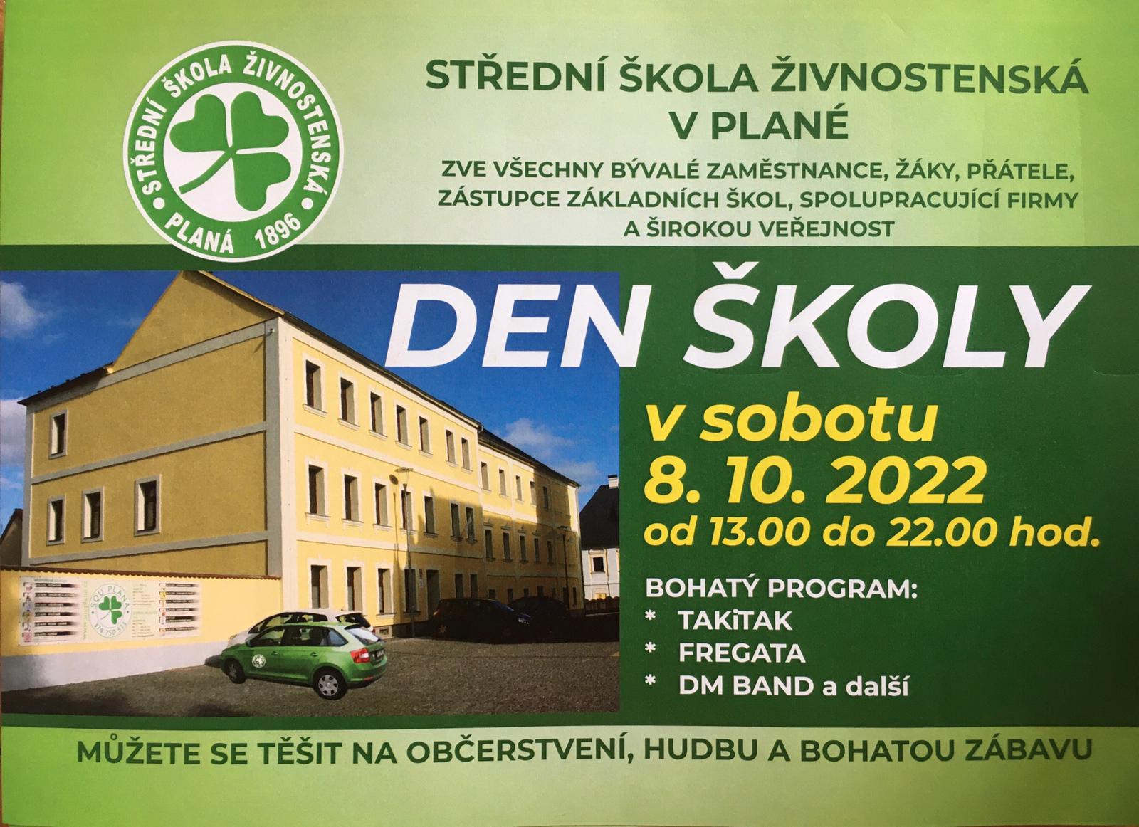 Den školy SŠŽ Planá i Mar. Lázní